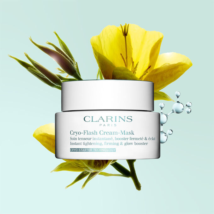 Packshot of the Cryo-Flash Cream-Mask on a blue background