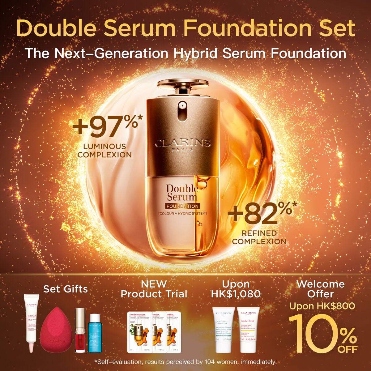 Double Serum Foundation - 2-in-1 Hybrid and Glowy Foundation