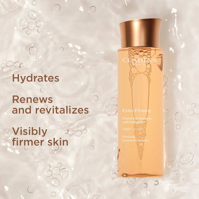 Packshot of the Extra Firming Treatment Essence to illustrate the visible skin firming effect.