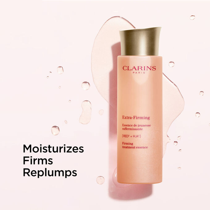 Packshot of the Extra Firming Treatment Essence to illustrate the visible skin firming effect.