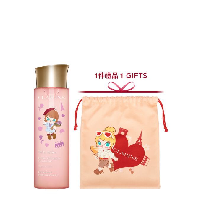 Limited edition Pop Mart anti-ageing treatment essence with hyaluronic acid to smooth and revitalize skin intensely.