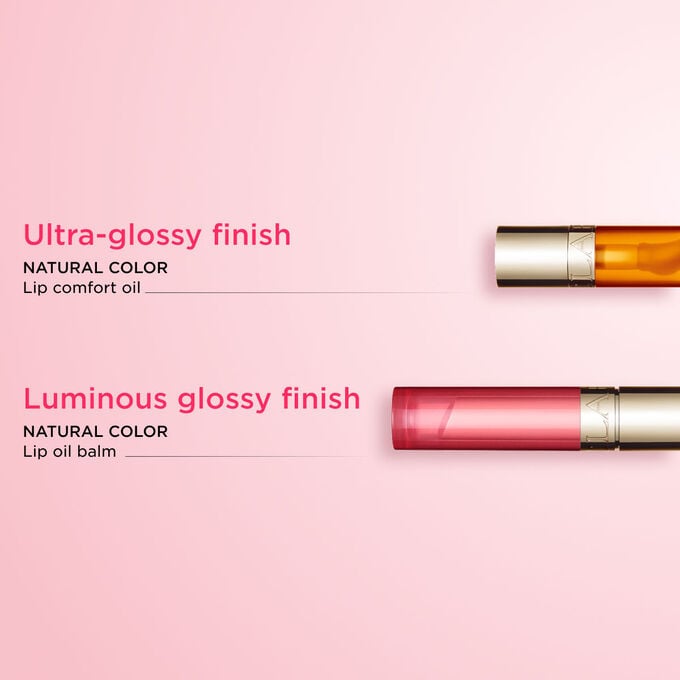Clarins must-have lip range: Lip Oil, Lip Balm, and Lip Stain for natural color, comfort, and long-lasting shine
