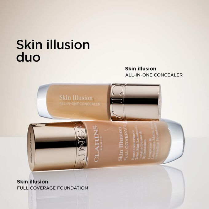 Anti-blemish Skin Illusion duo with All-in-One Concealer and Full Coverage Foundation for a perfect and radiant complexion