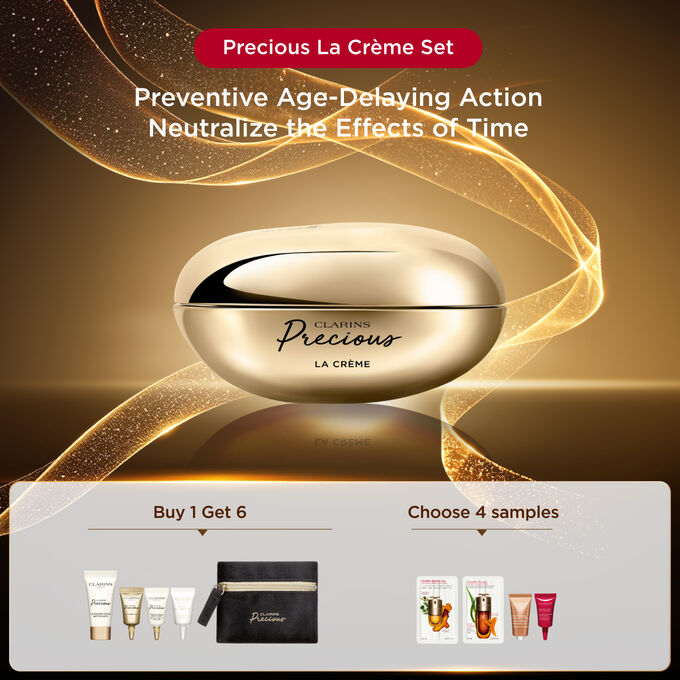 Packshot of Precious La Cr&egrave;me, with a black background.