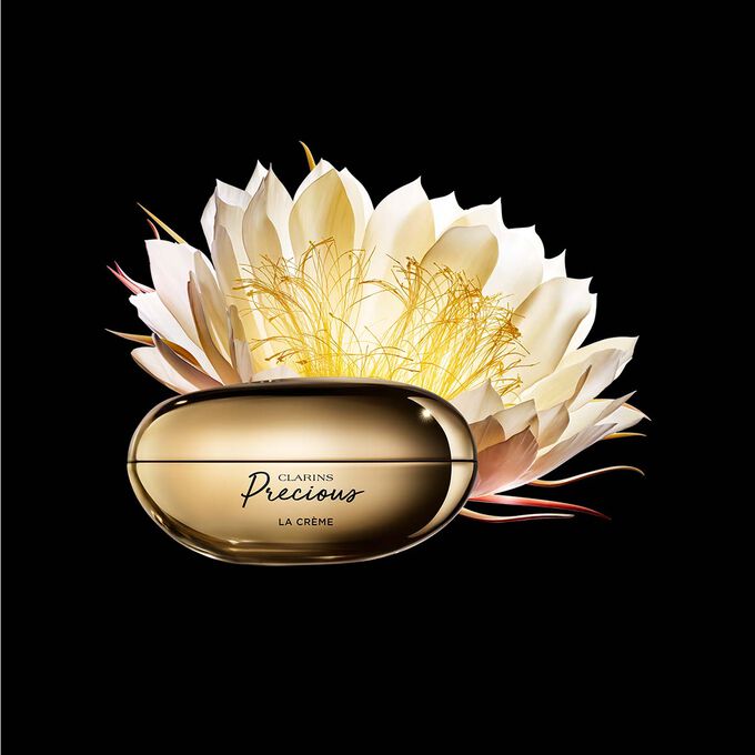 Packshot of Precious La Cr&egrave;me, with a black background.