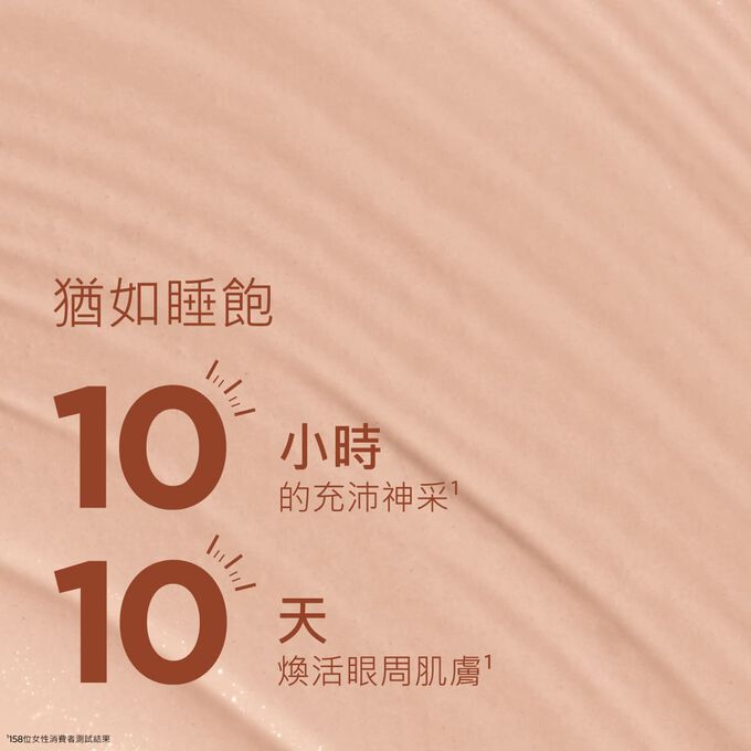Concealer texture for a ten-hour beauty sleep effect and refreshed eye contour results in ten days for a rested look