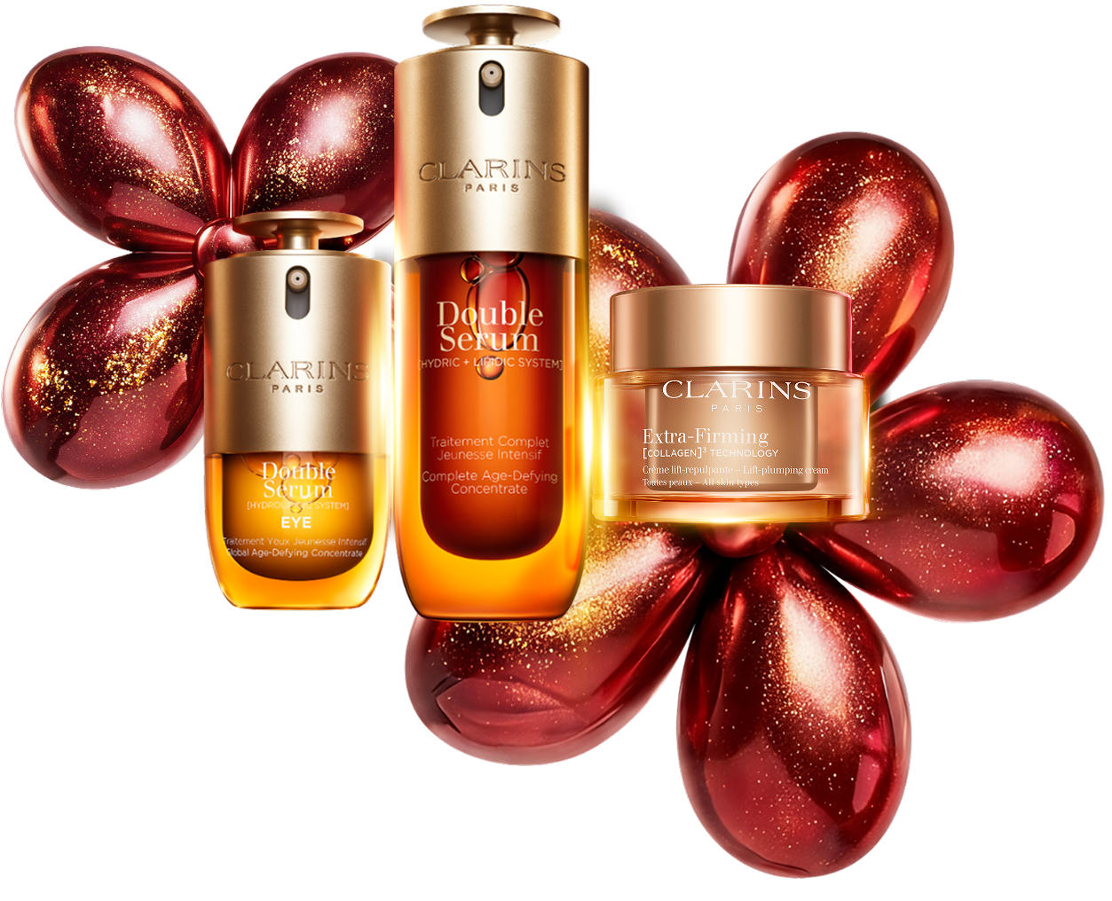 Clarins Double Serum, Eye Cream and Face Cream